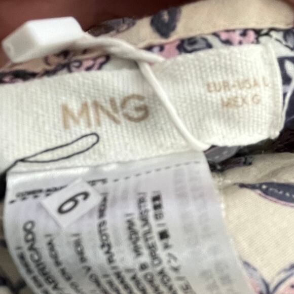 MNG Large Reversible Quilted Crop Jacket Blue Purple Cotton Boxy Oversz Crop NWT - Picture 8 of 14